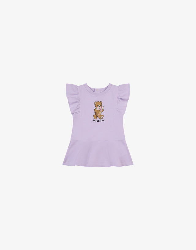 Moschino 棉质绉纱泰迪熊连衣裙  Moschino 0