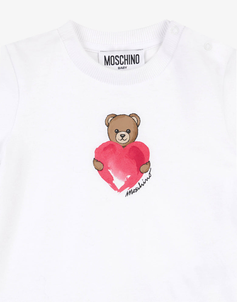 モスキーノ テディベア コットンジャージーワンピース ホワイト Moschino 2