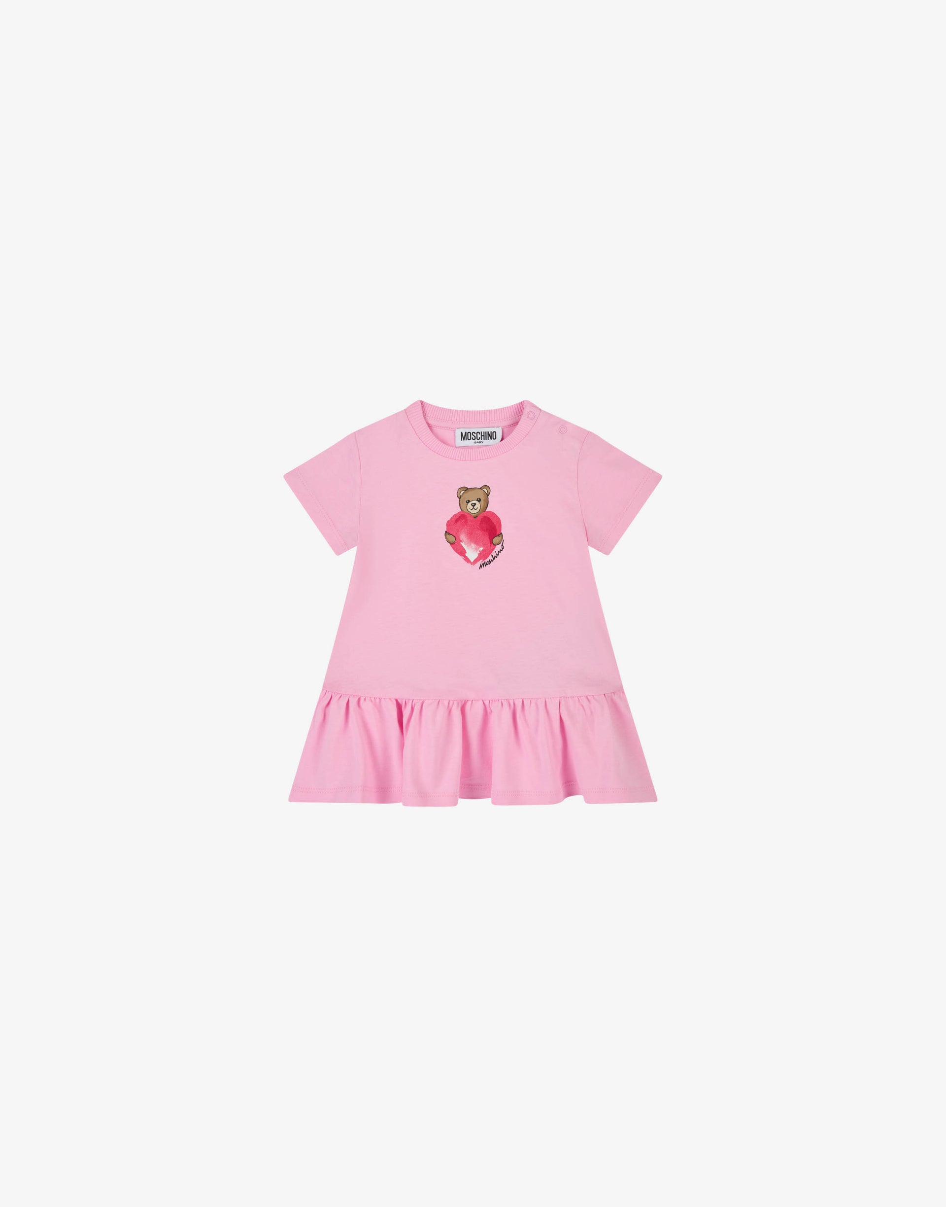 moschino dress pink Moschino Teddy Bear cotton jersey dress