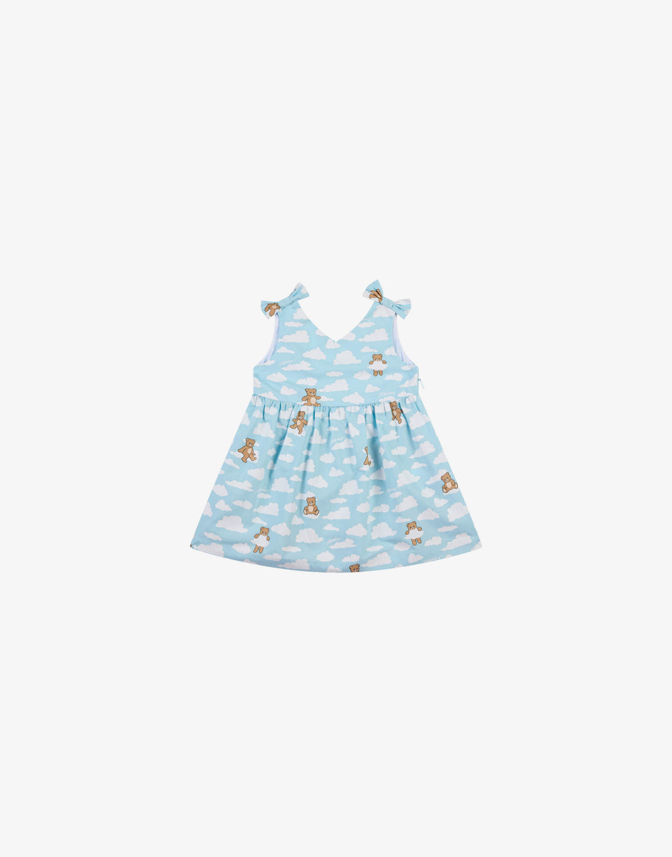 コットンポプリンのドレス Archive Clouds アズール Moschino 0