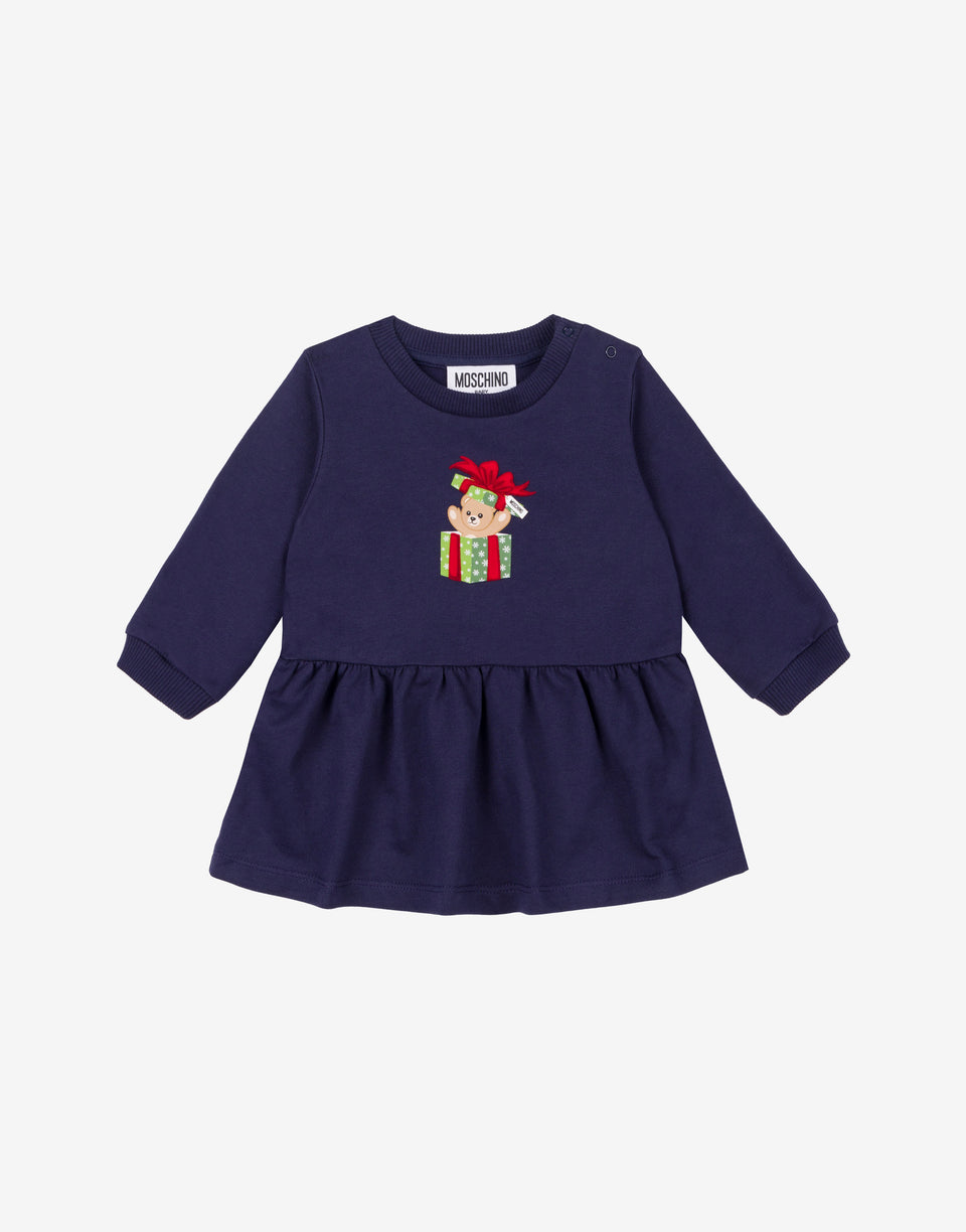 Moschino Teddy Bear-Kleid aus Baumwolljersey Blau Moschino 0
