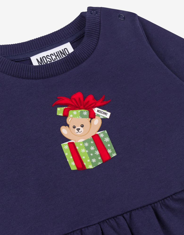 Moschino Teddy Bear-Kleid aus Baumwolljersey Blau Moschino 2