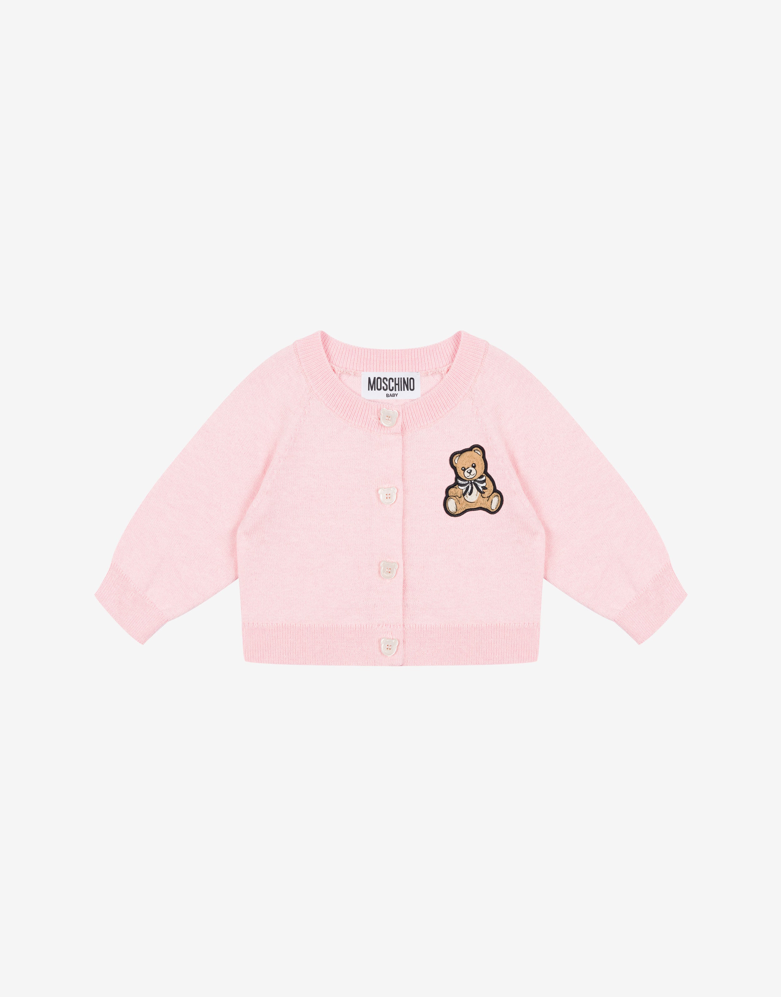 MOSCHINO モスキーノ ニットカーディガン ピンク 42 B8397 MOSCHINO モスキーノ ニットカーディガン ピンク 42 B8397