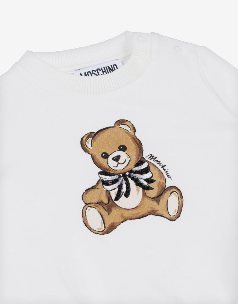 Moschino Teddy Bear Cotton Sweatshirt White Moschino 2