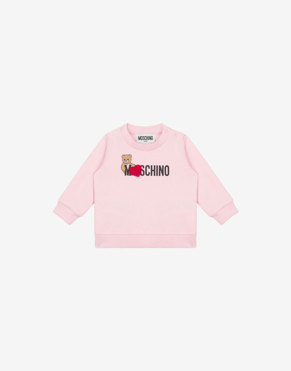 Sudadera de algodón Moschino Teddy Bear Rosa claro Moschino 0