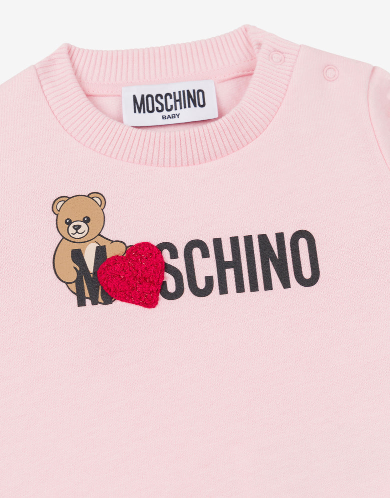 Sudadera de algodón Moschino Teddy Bear Rosa claro Moschino 2