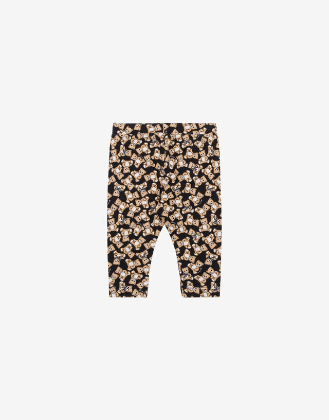 Leggings in jersey di cotone stampato Nero Moschino 1