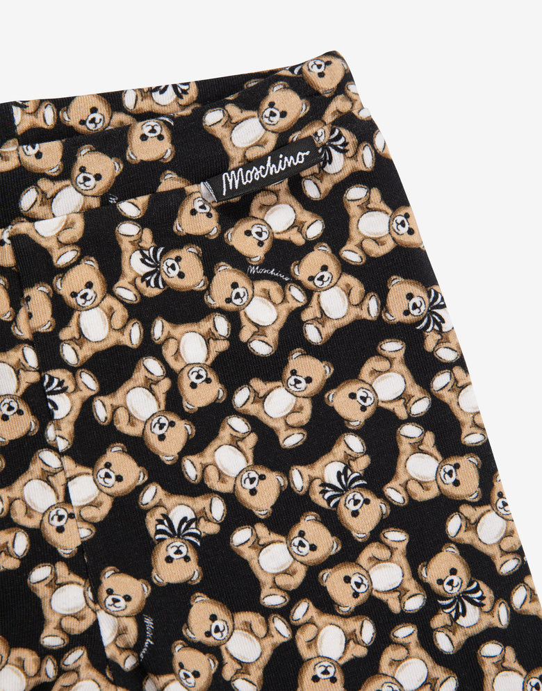 Leggings in jersey di cotone stampato Nero Moschino 2