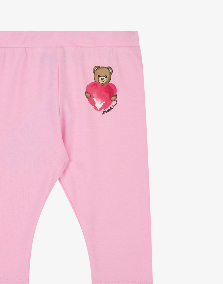 Leggings en jersey de coton Moschino Teddy Bear Rose Moschino 2