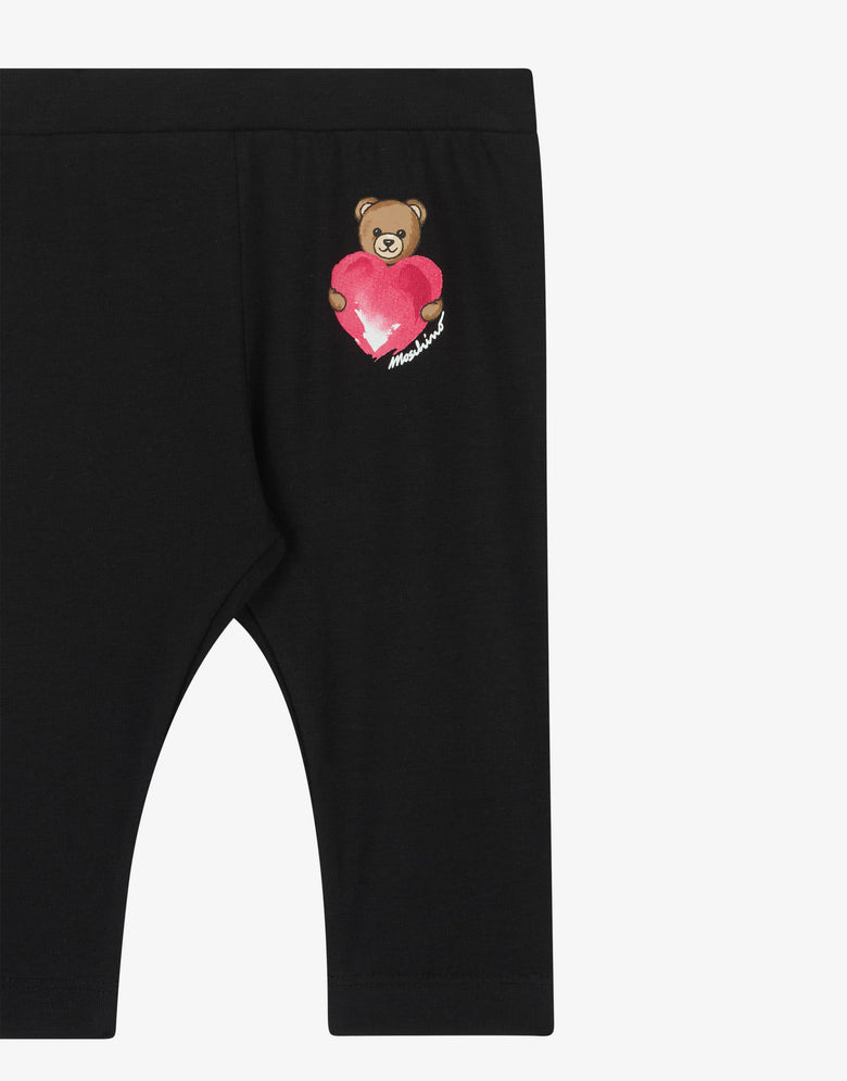 Moschino Teddy Bear cotton jersey leggings Black Moschino 2