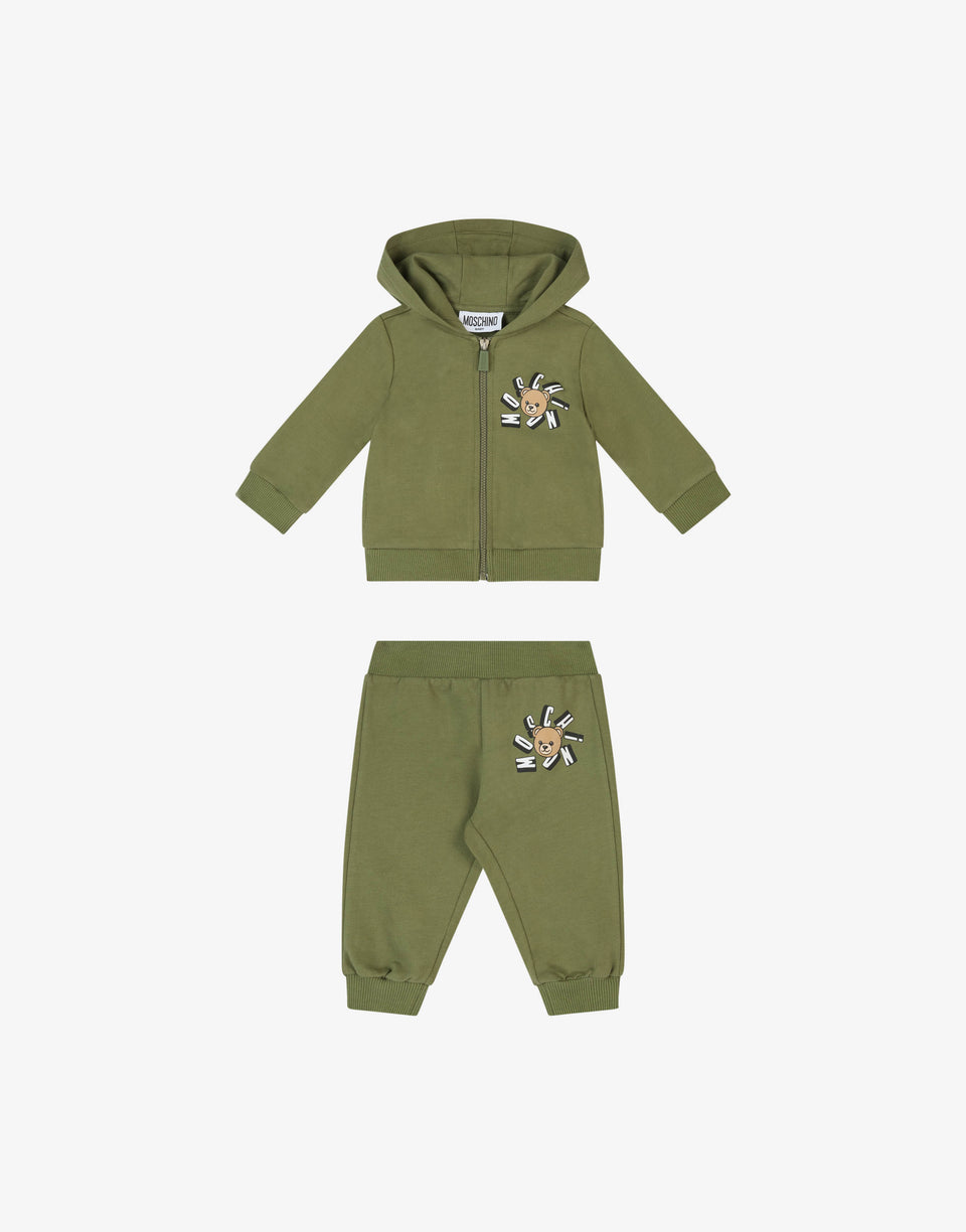 Ensemble survêtement en molleton de coton Moschino Teddy Bear Olive green Moschino 0