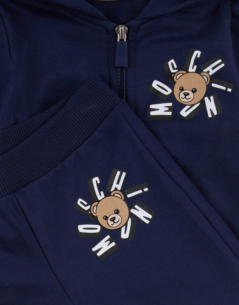 Moschino泰迪熊棉质卫衣套装 蓝海军 Moschino 2