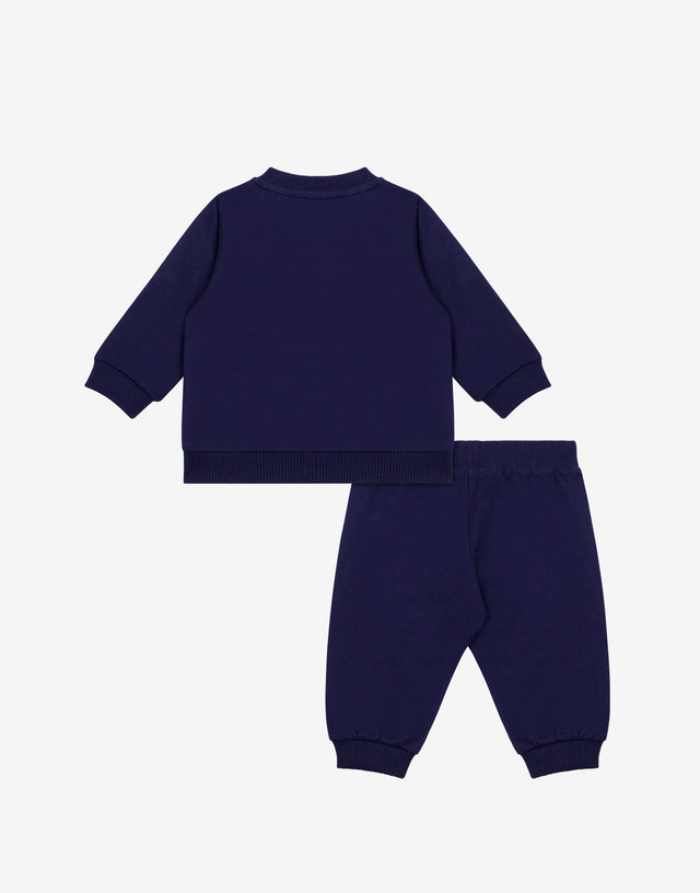 Completo tuta in felpa di cotone Moschino Teddy Bear Blu scuro Moschino 1
