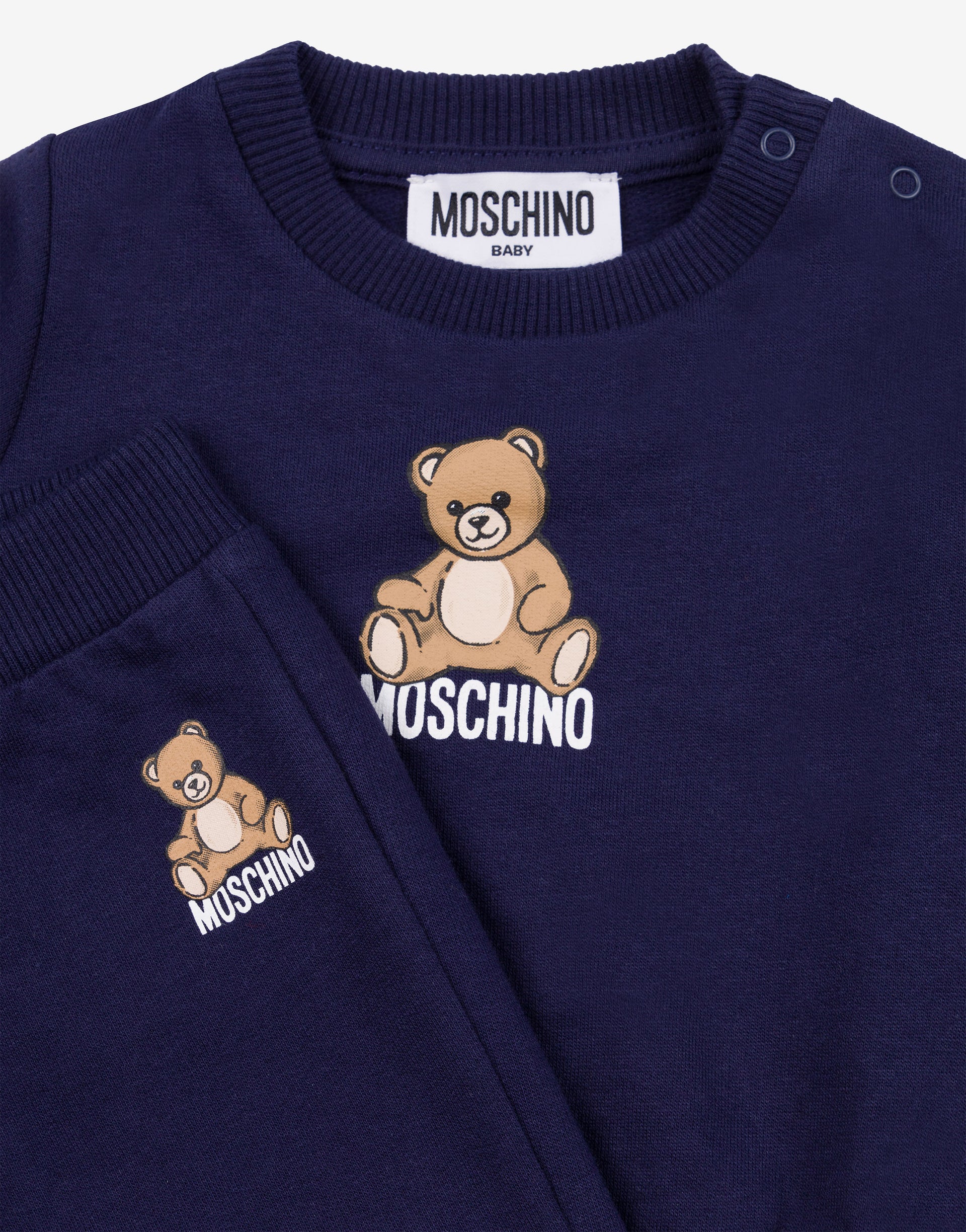 Moschino Teddy Bear cotton fleece tracksuit set Moschino