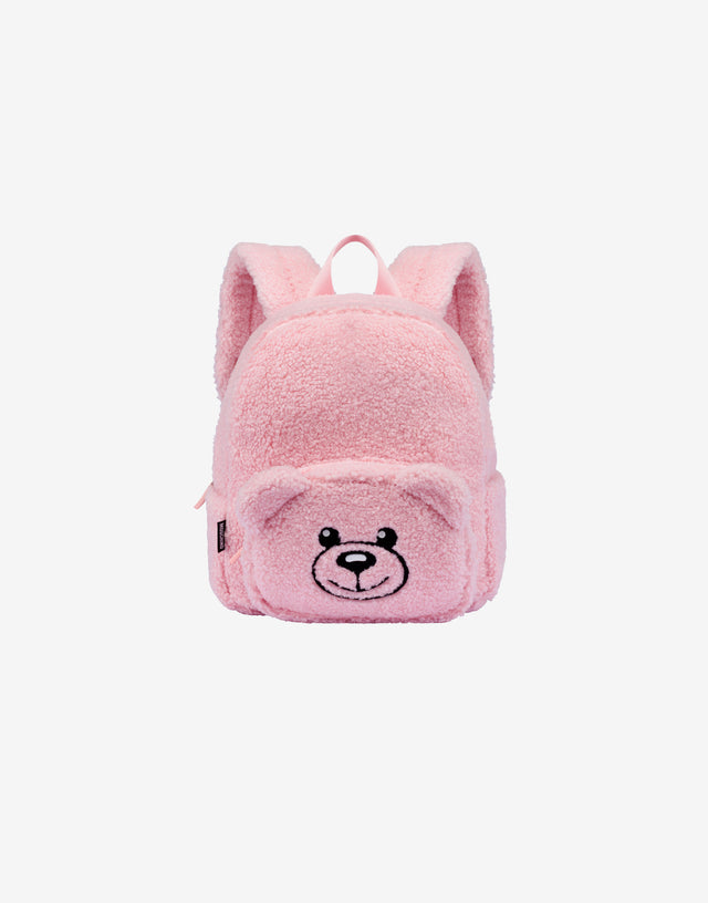 Rucksack aus weichem Stoff mit Moschino Teddy Bear Konfetti-Rosa Moschino 0