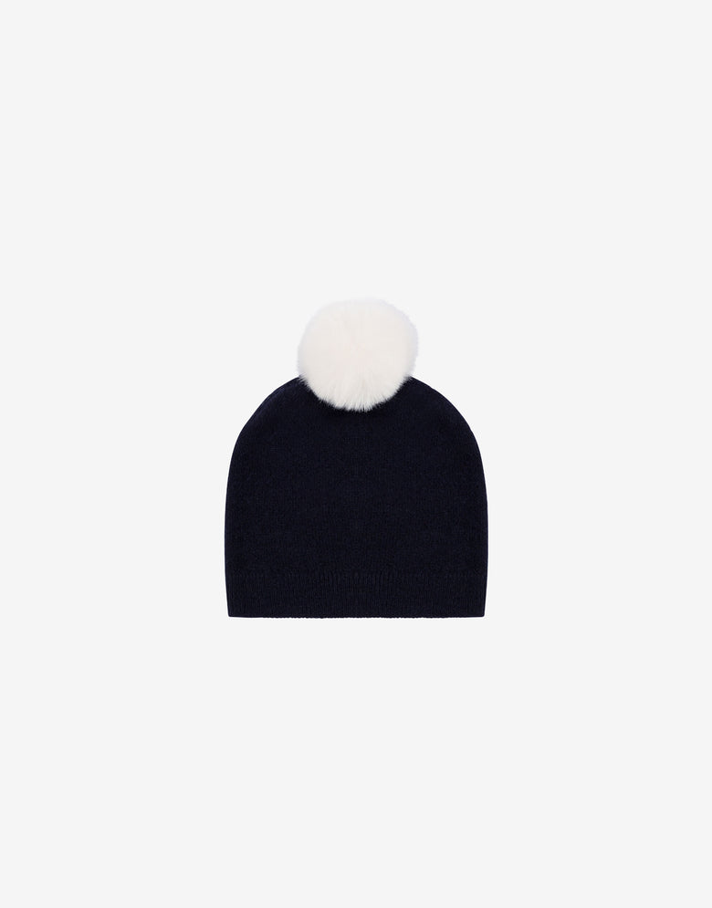 Wool blend jacquard hat Blue Moschino 1