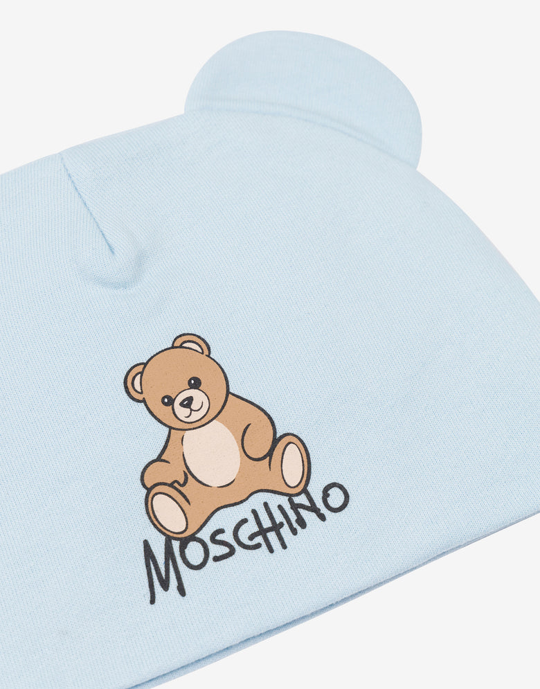 Gorro de algodón Azul Bebé Moschino 2