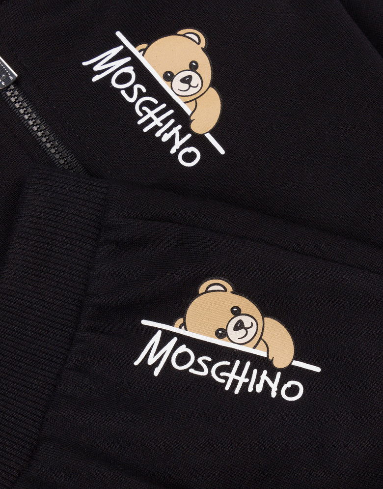 Combinaison en molleton Teddy Logo Noir Moschino 2