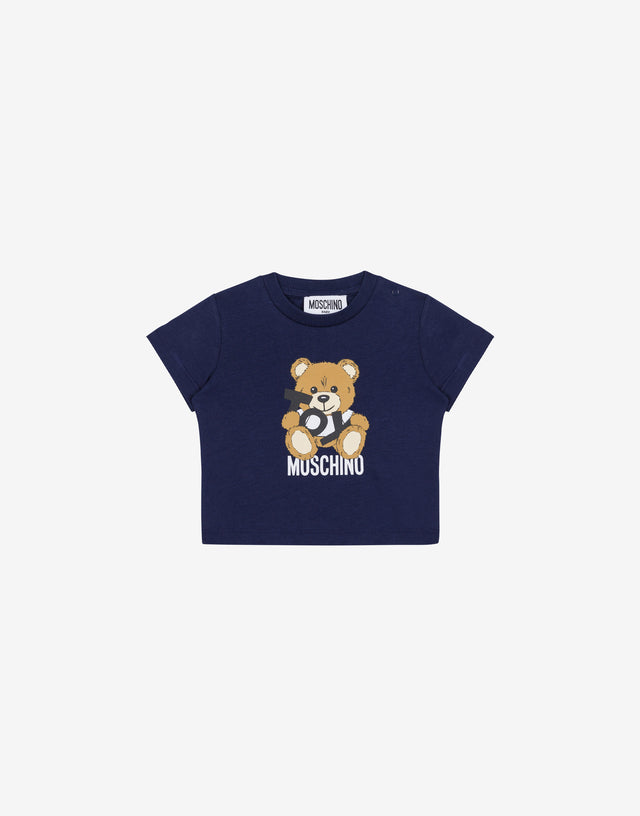 泰迪熊纯棉针织 T 恤 蓝海军 Moschino 0