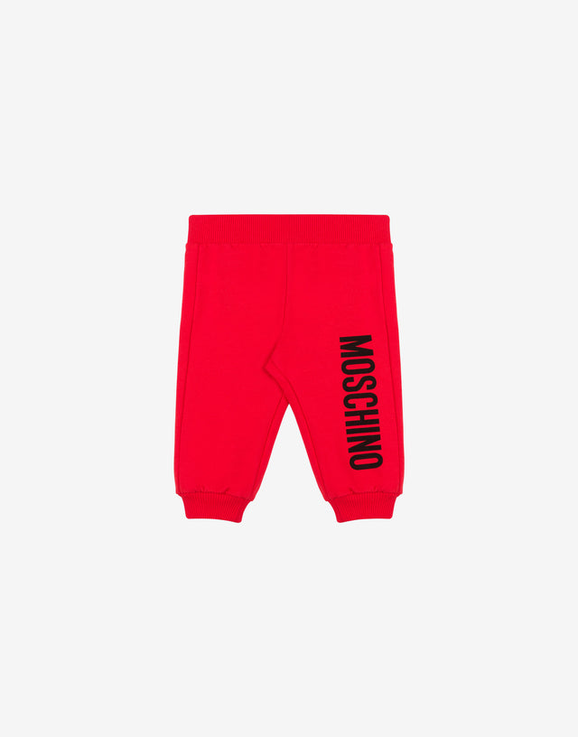 Hose aus Sweat-Material Logo Print Rot Moschino 0