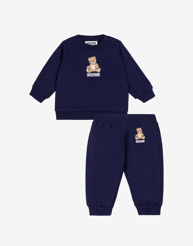 Combinaison en molleton Teddy Logo Bleu Moschino 0