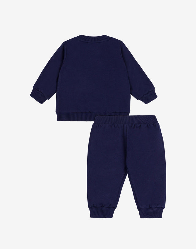Combinaison en molleton Teddy Logo Bleu Moschino 1