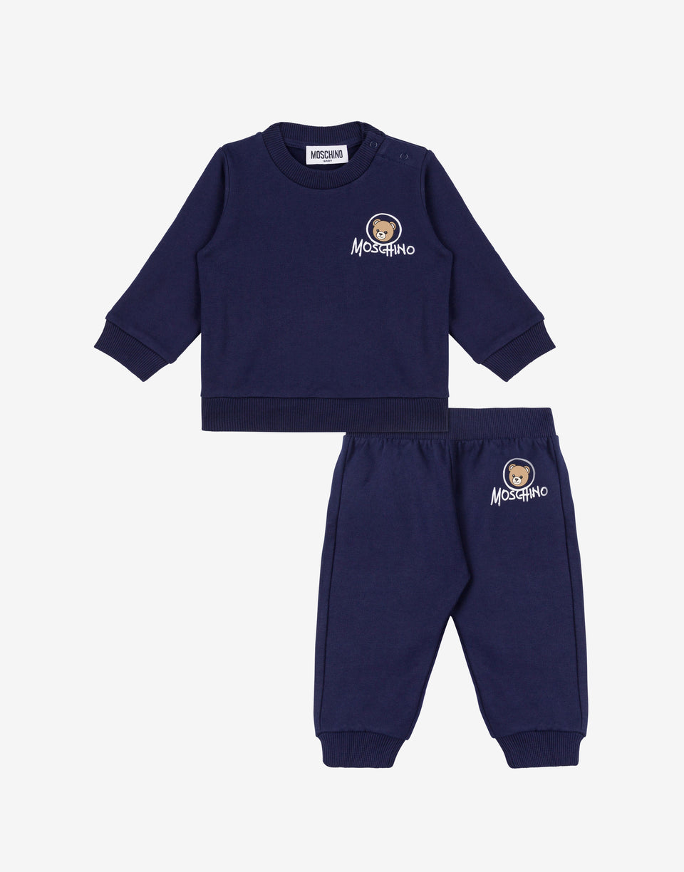 Teddy Logo Sweatshirt Set Blue Moschino 0