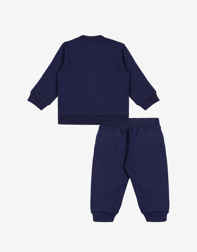 Combinaison en molleton Teddy Logo Bleu Moschino 1