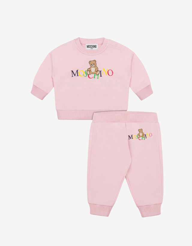 Printed cotton fleece sweatpants suit  Moschino 0