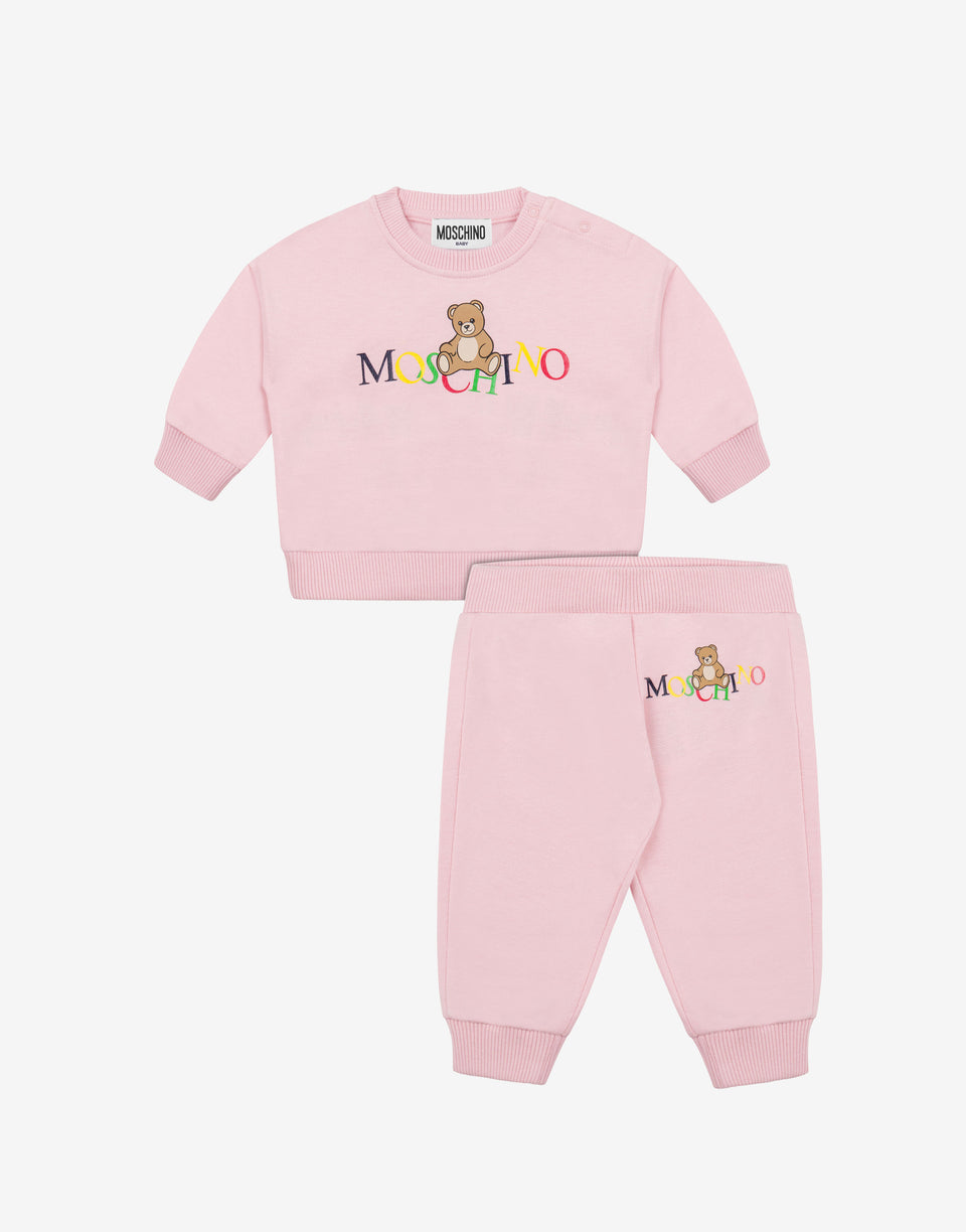 Printed cotton fleece sweatpants suit  Moschino 0