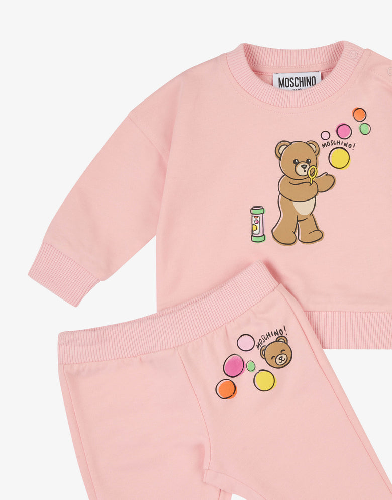 Conjunto de felpa de algodón Moschino Teddy Bear Pink Moschino 2