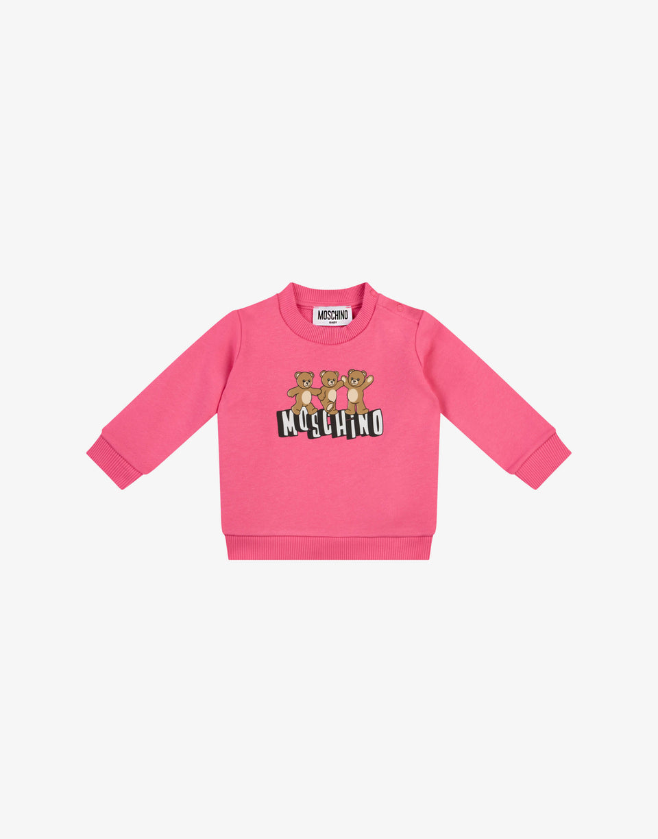Moschino Teddy Bear Sweatshirt aus Baumwolle Pink Moschino 0