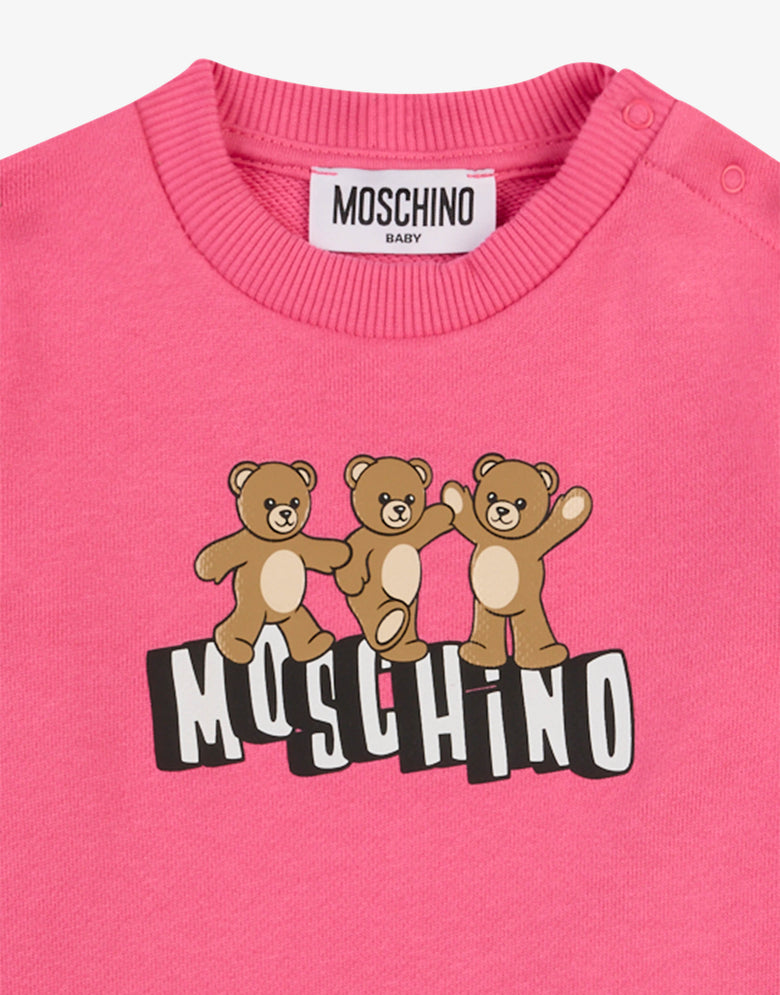 Moschino Teddy Bear Sweatshirt aus Baumwolle Pink Moschino 2