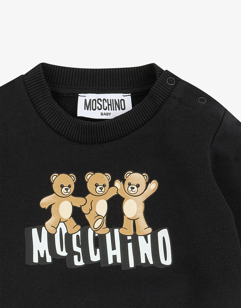 Sweat-shirt en coton Moschino Teddy Bear Black Moschino 2