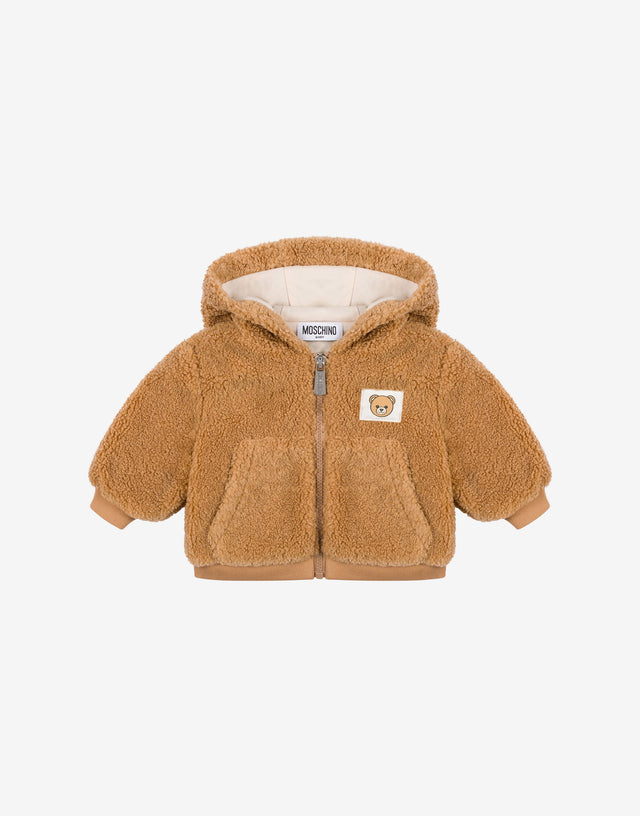 柔软面料连帽外套  焦糖色 Moschino 0