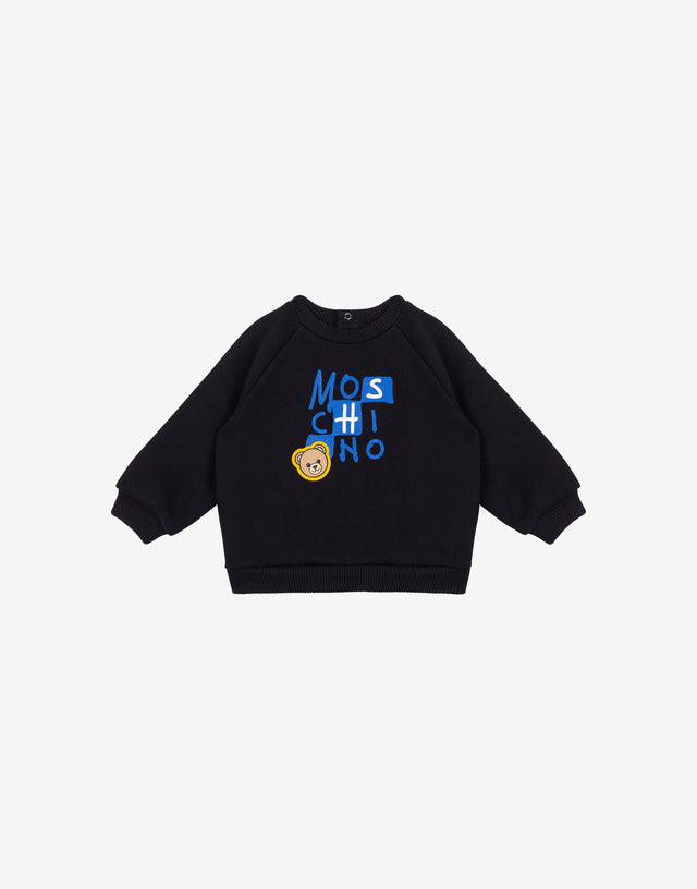 Moschino Teddy Bear Cotton Sweatshirt Black Moschino 0