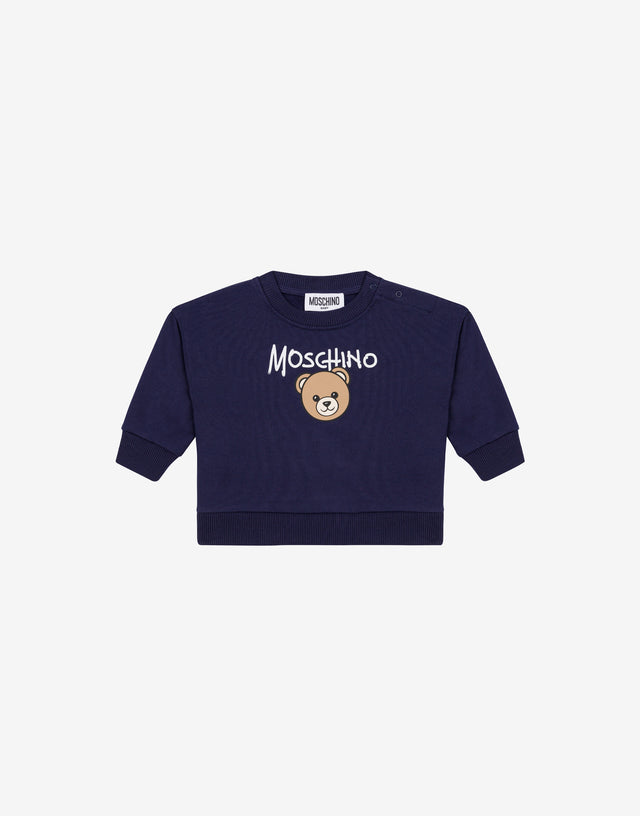 Sudadera de algodón Moschino Teddy Bear Azul Moschino 0