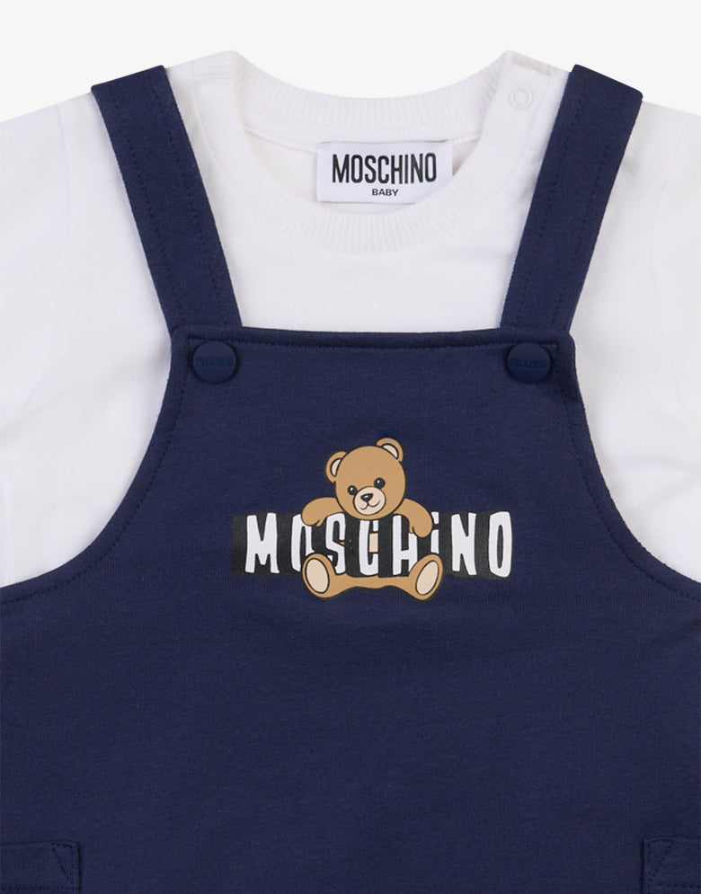Ensemble t-shirt et salopette Moschino Teddy Bear Blue Navy Moschino 2