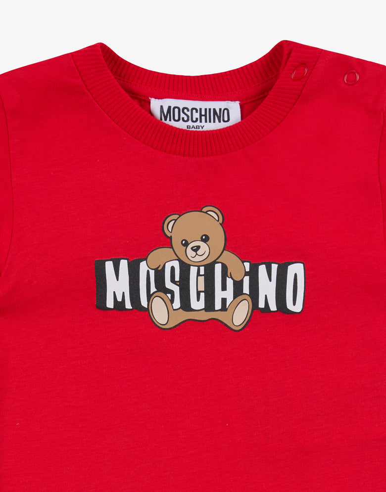 Moschino Teddy Bear 棉质针织T恤 红色 Moschino 2