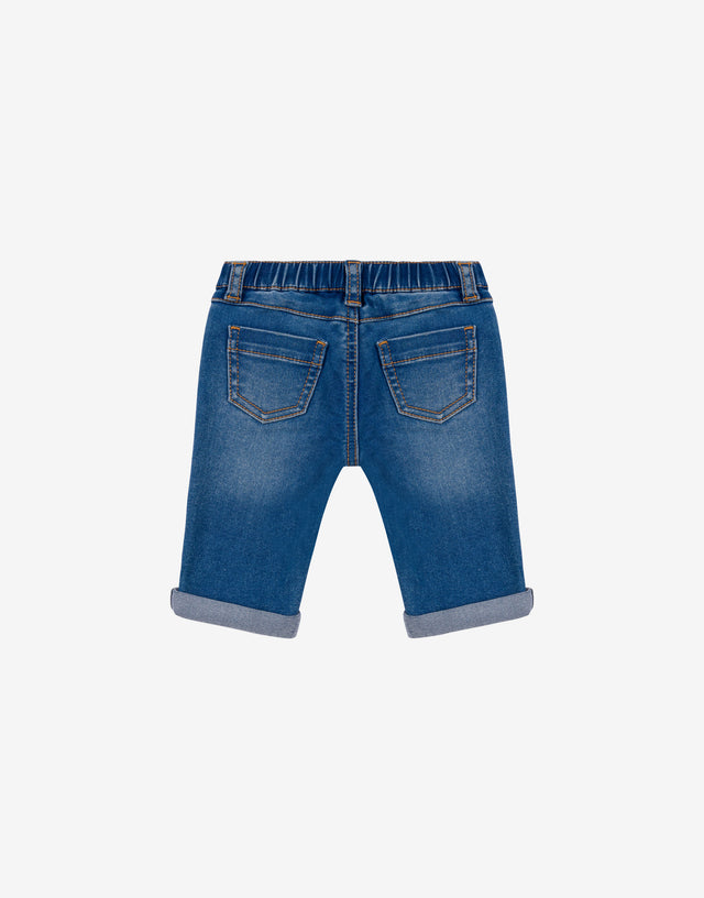 Hose aus Stretch-Denim Teddy Patch Denim dunkel Moschino 1