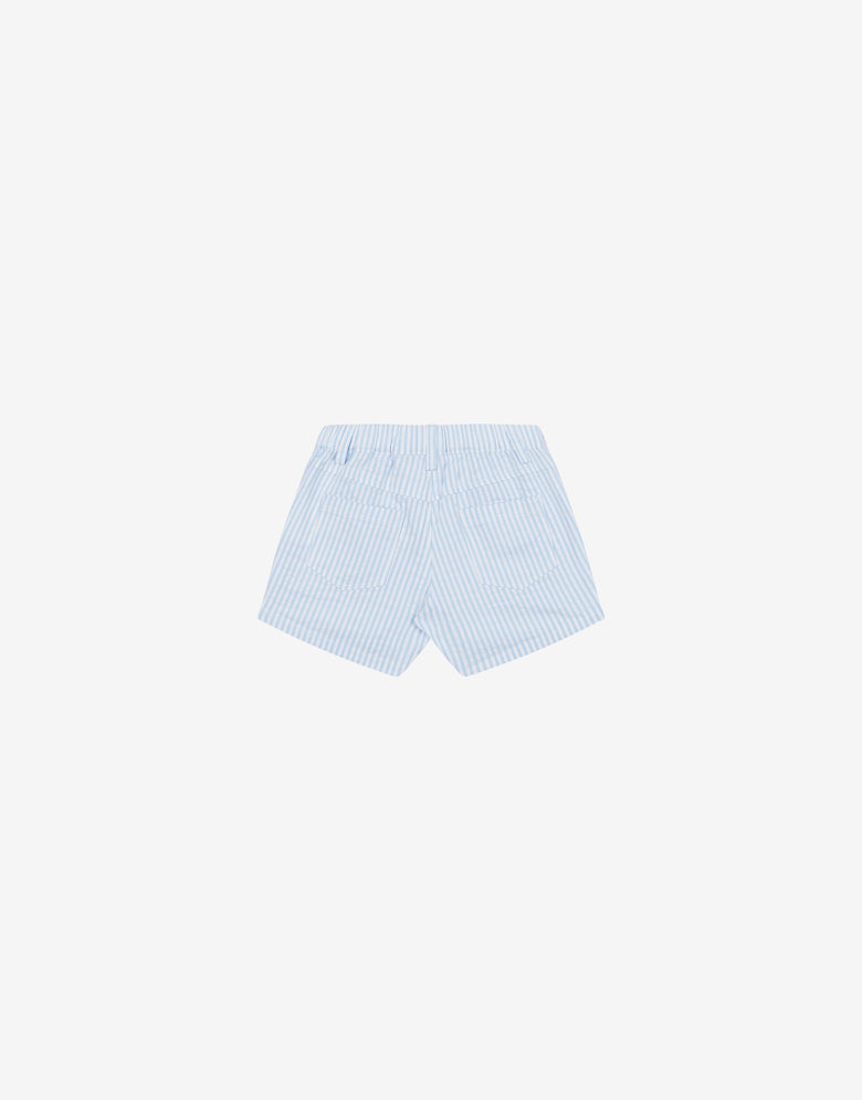 Short in seersucker Teddy Bear Azzurro Moschino 1