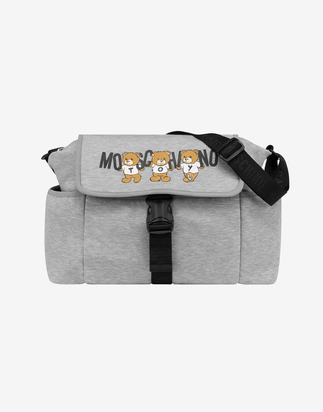 Mom Bag with Changing Mat Moschino Teddy Bear Grey Moschino 0