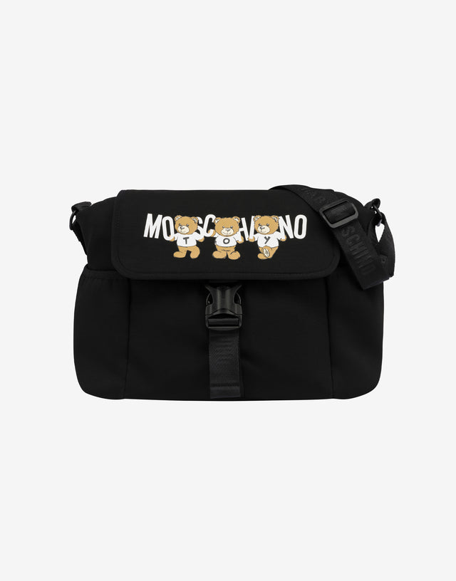 Mom Bag with Changing Mat Moschino Teddy Bear Black Moschino 0