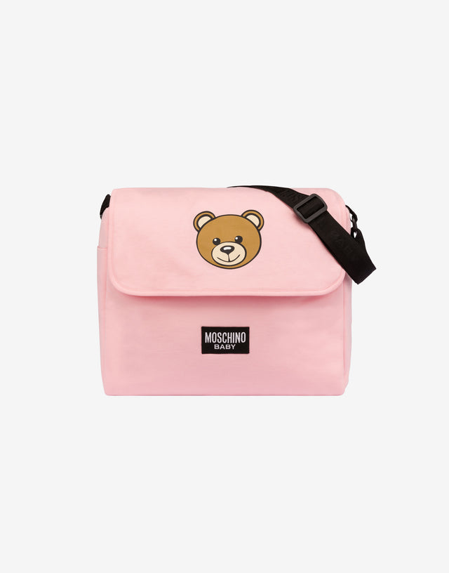 Mom Bag with Changing Mat Teddy Print Confetti pink Moschino 0