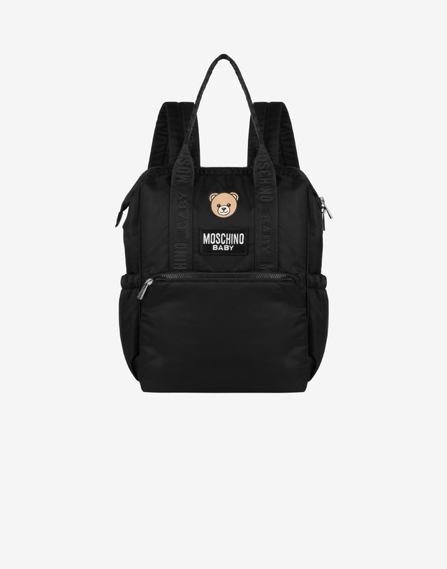 Mochila de nailon con cambiador Moschino Teddy Bear Negro Moschino 0