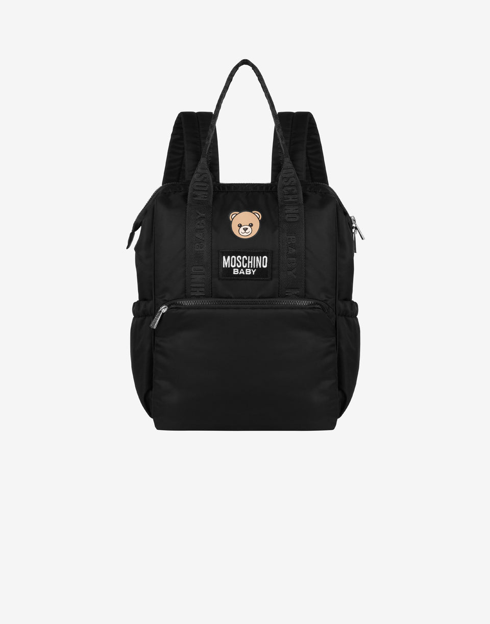 Mochila em nylon com trocador Moschino Teddy Bear Negro Moschino 0