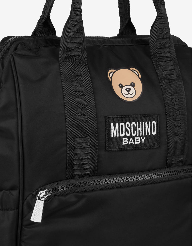Mochila em nylon com trocador Moschino Teddy Bear Negro Moschino 3
