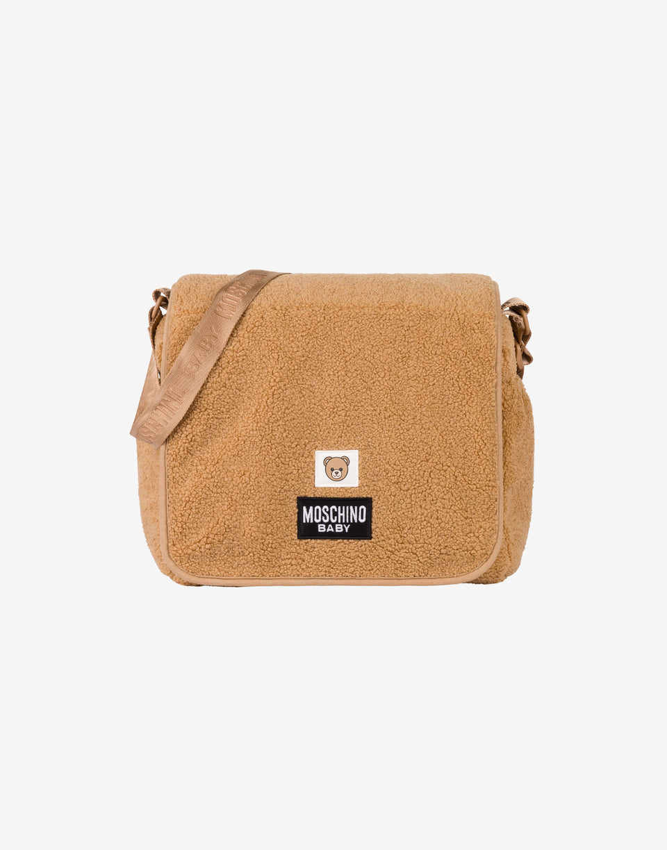 Weiche Stofftasche „Teddy Bear“ Beige Moschino 0