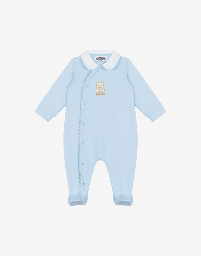 Tutina in felpa Teddy Bear Blu cielo Moschino 0