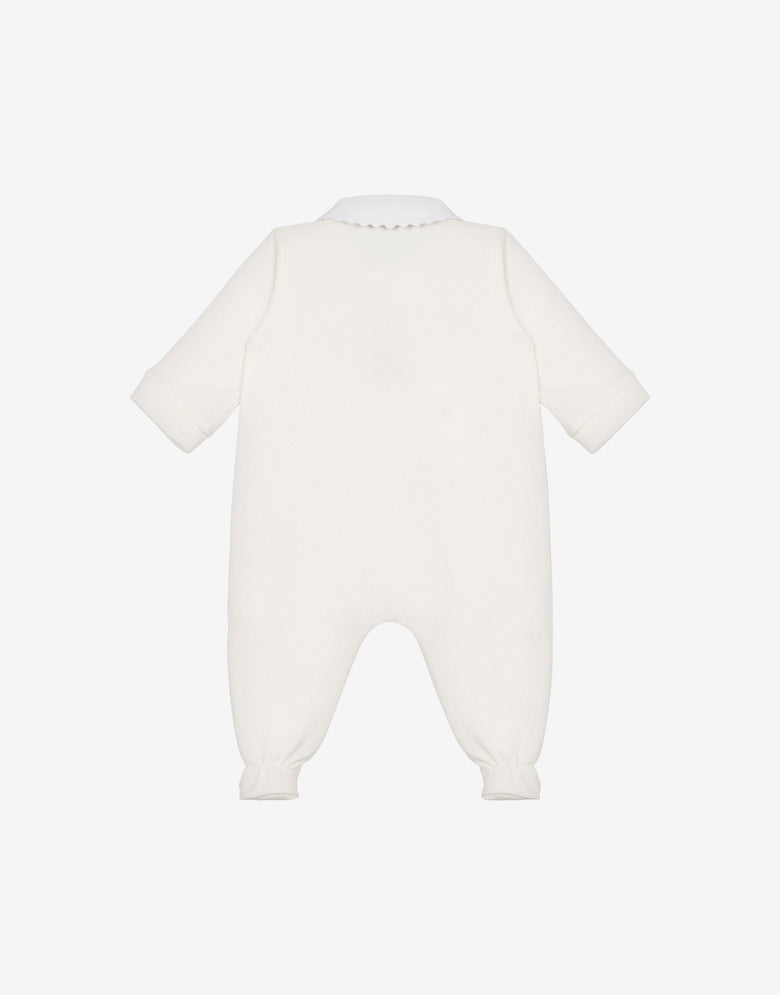 Tutina in felpa Teddy Bear Bianco Moschino 1